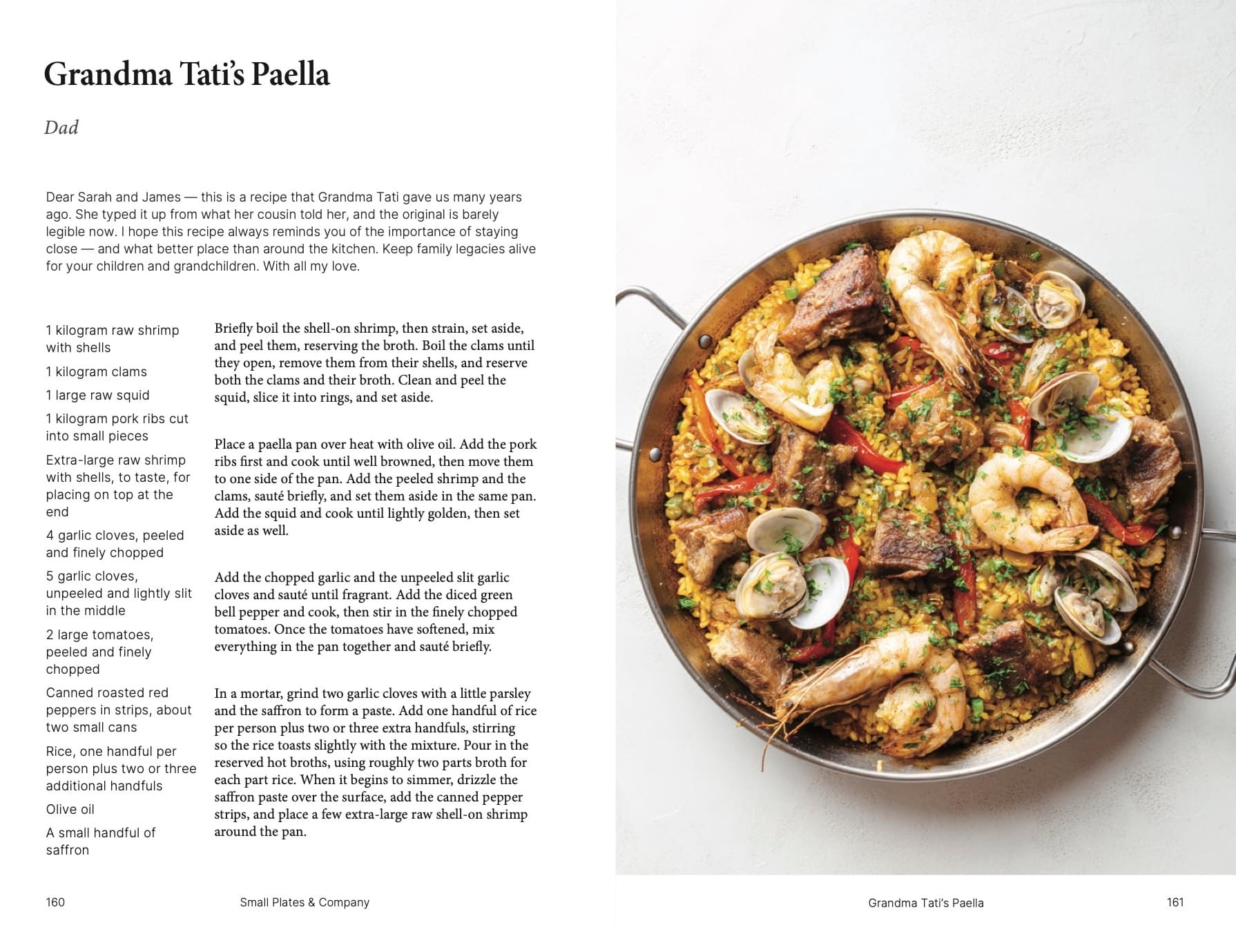 Grandma Mati's Paella recipe pages